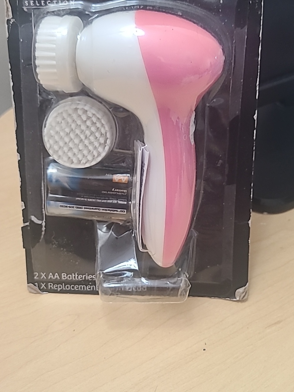 Pink Facial Cleansing Brush with Interchangeable Heads - Unbranded